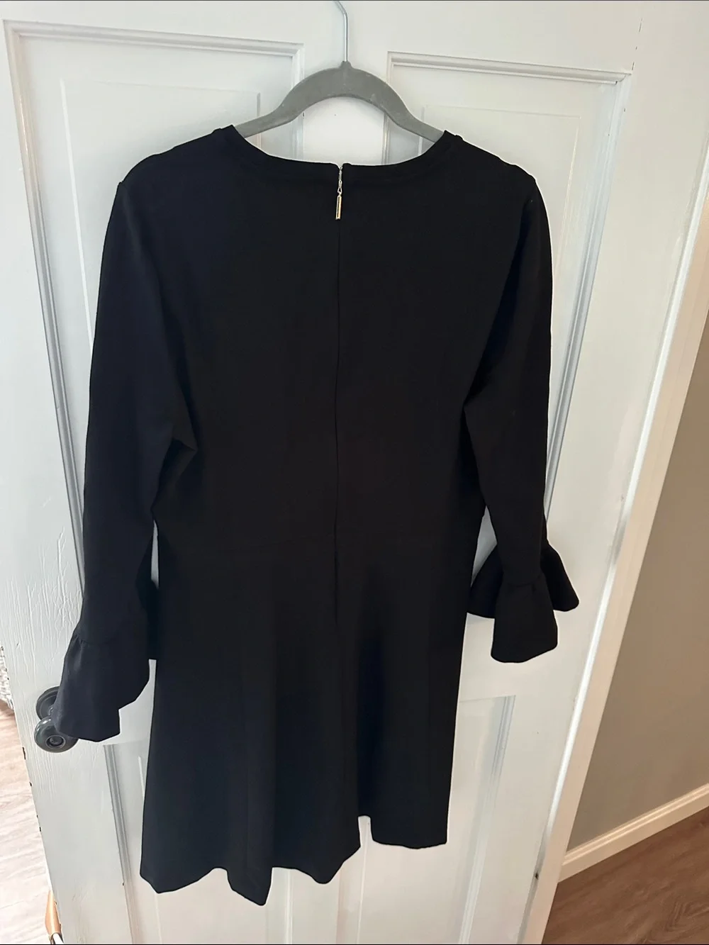 NWOT Kate Spade Black Bell Sleeve Ponte Dress.